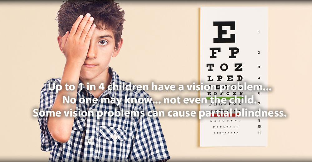 Some vision problems can cause partial blindness.